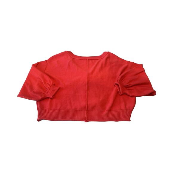 POL Womans M Button Front Cardigan Sweater Slouchy Boxy Oversized Ballon Sleeve - Picture 4 of 4